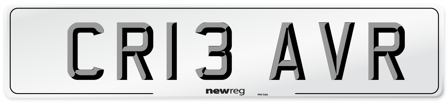CR13 AVR Number Plate from New Reg